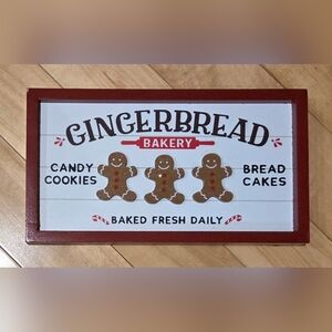 NEW Gingerbread Bakery Tabletop Wood Sign (6.5" x 12")